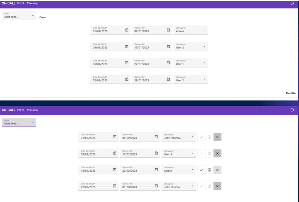 Interface du projet Stage de première année BTS SIO - INFOPORT SAS réalisé par Toma Barret